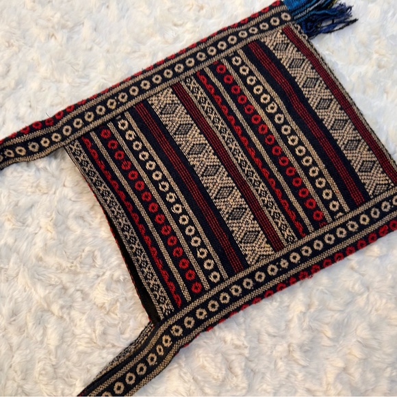 Handwoven Thailand Elephant Crossbody Bag - Red & Teal - Picture 8 of 12